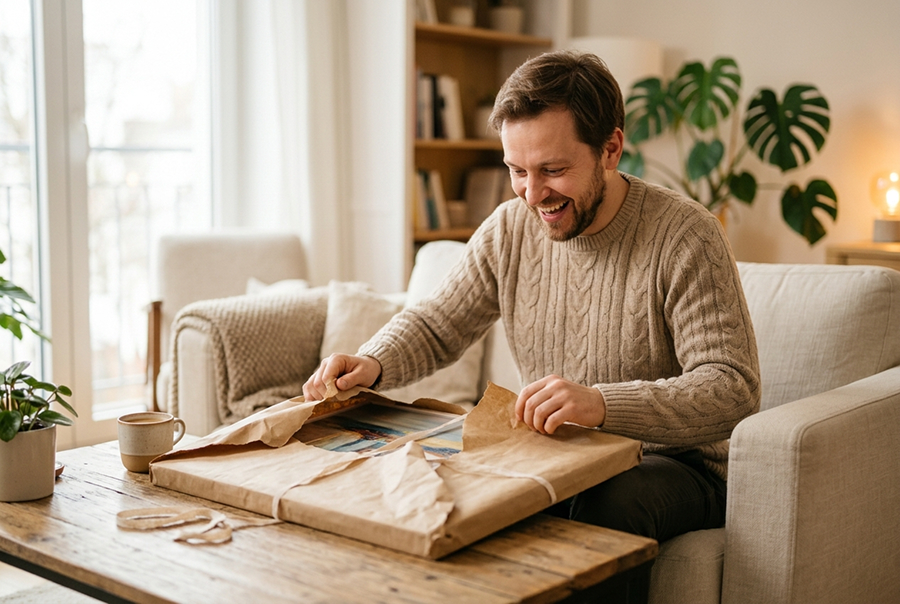 запоминающийся подарок на день рождения — первая реакция