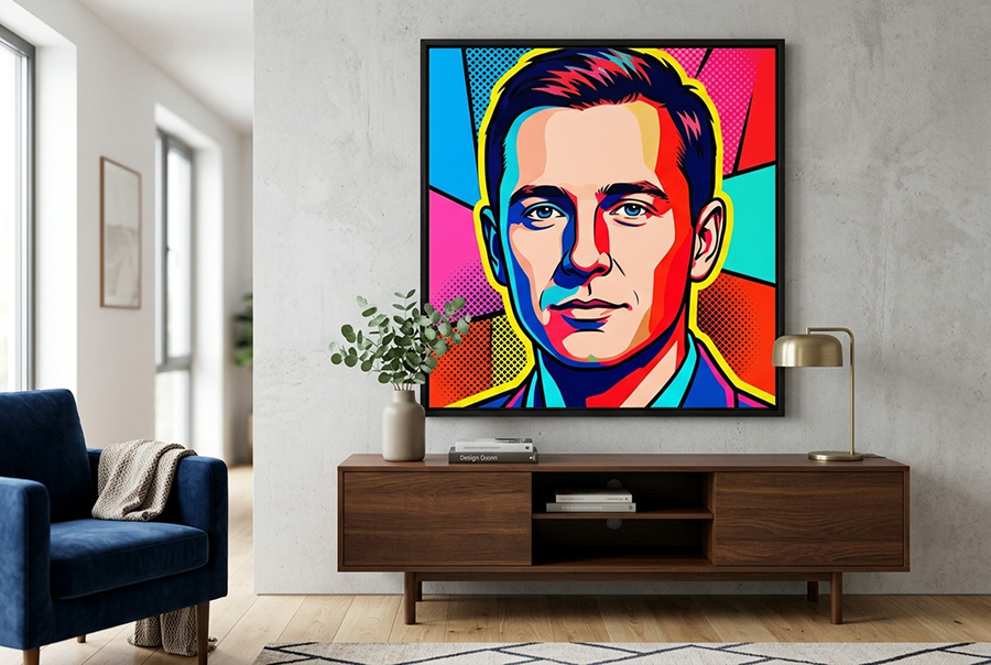 топ подарков для мужчин портрет поп-арт