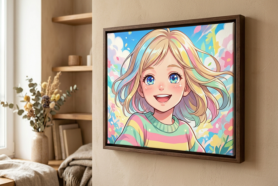 идеи красивого подарка на день рождения ребёнку — портрет в стиле аниме