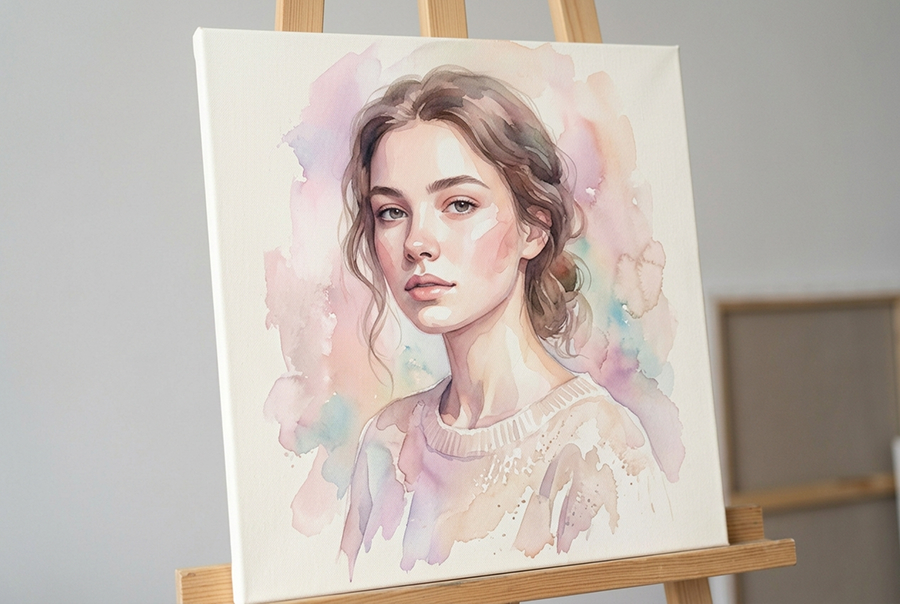 запоминающийся подарок подруге акварельный портрет