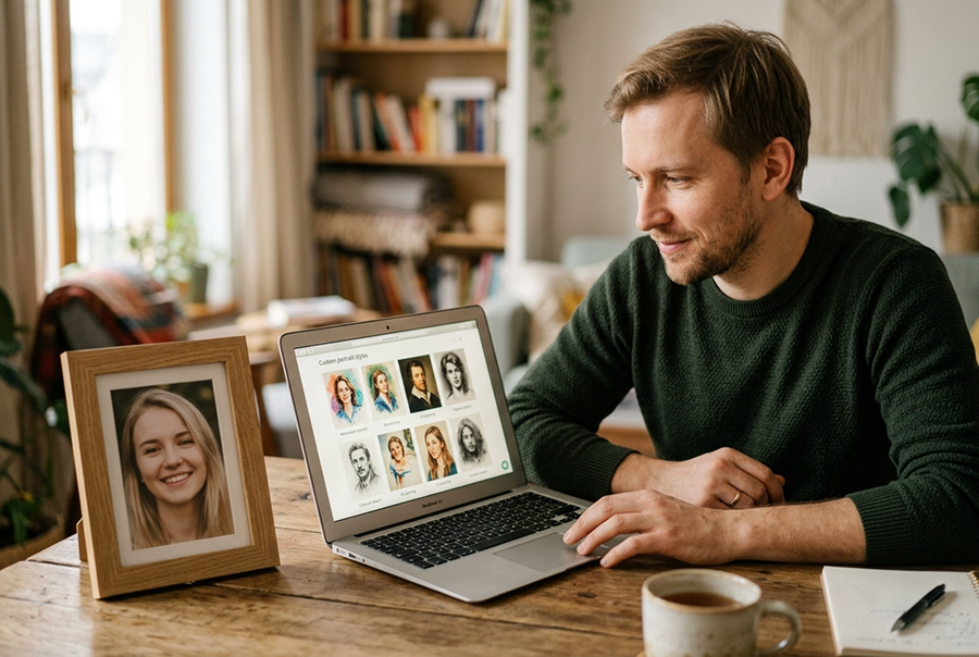 какой подарок купить жене на день рождения портрет