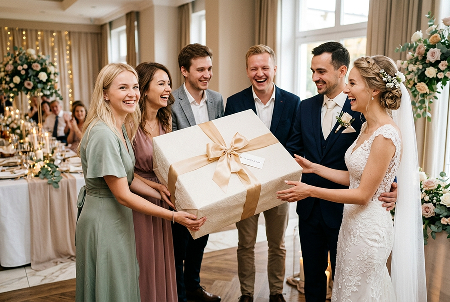 необычный подарок молодоженам на свадьбу от друзей