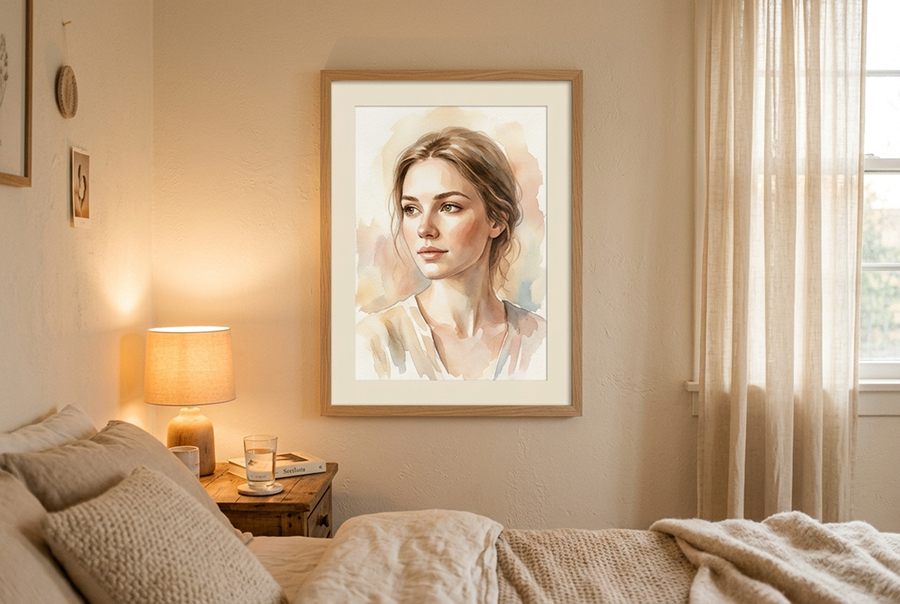 портрет на холсте как подарок женщине на день рождения