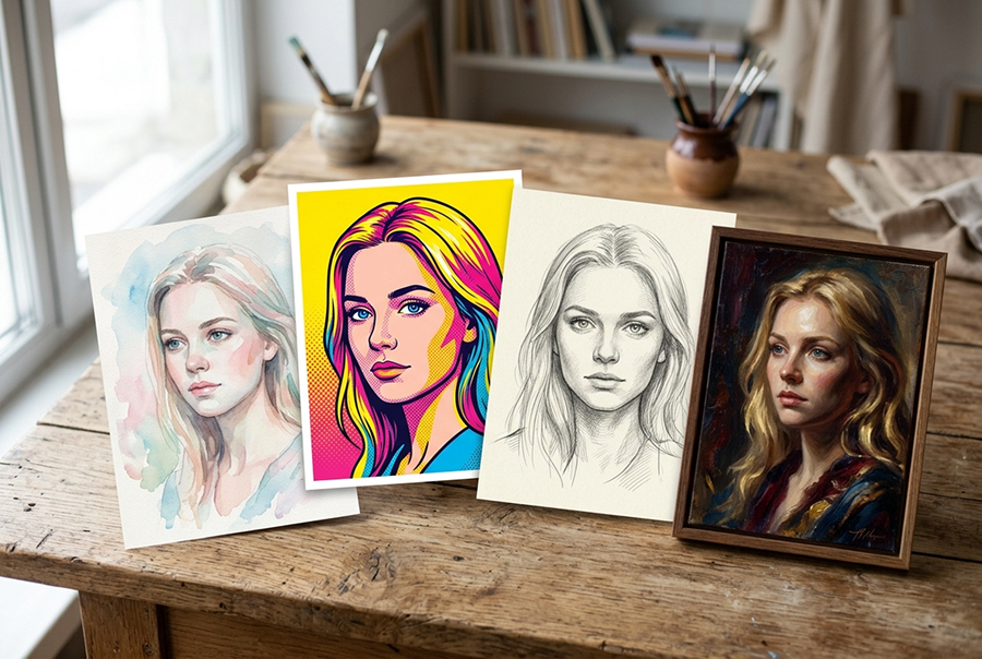 какой подарок ко дню рождения женщине — разные стили портретов