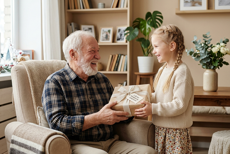 подарок дедушке от внучки на день рождения