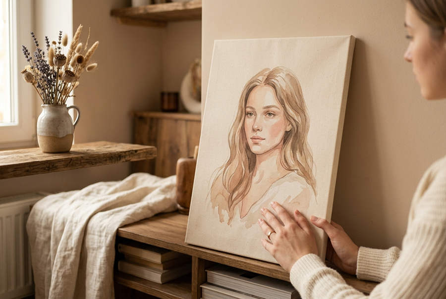 портрет на холсте недорогой подарок от 5000 рублей