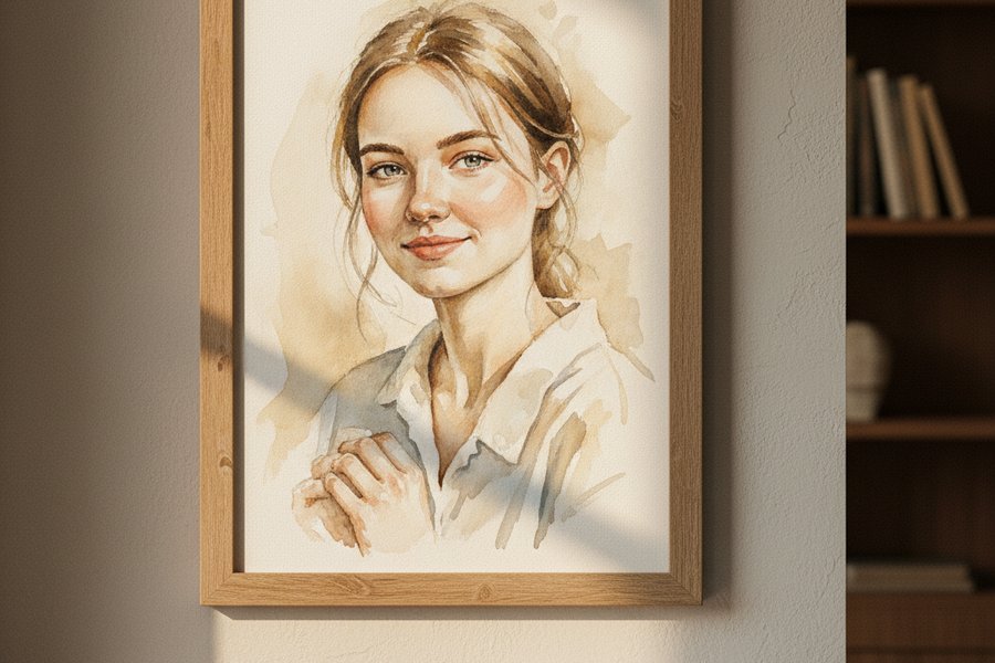 портрет на холсте в подарок девушке на 18 лет