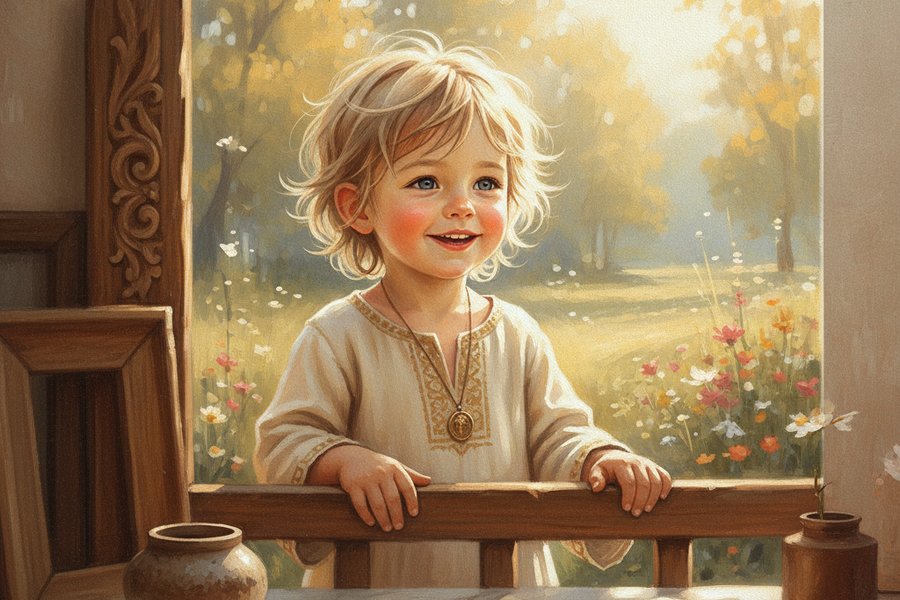 детский портрет на холсте по фото, подарок ребёнку на 8 лет