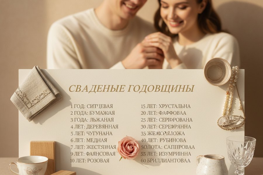 свадебные юбилеи по годам названия и символы