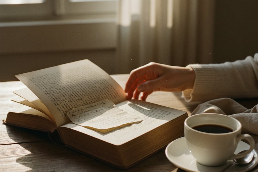 личный подарок подруге — книга с запиской
