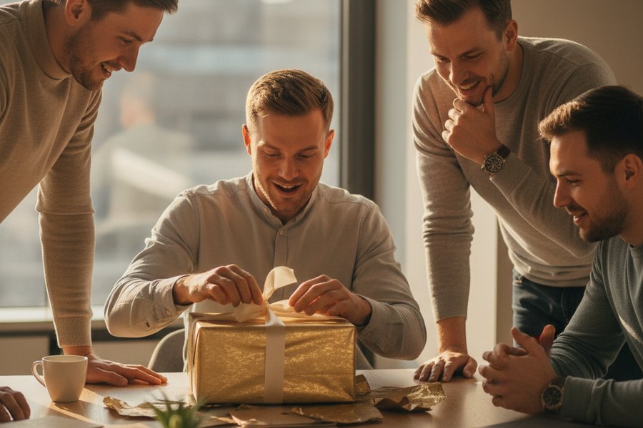 подарки сотрудникам мужчинам на работе
