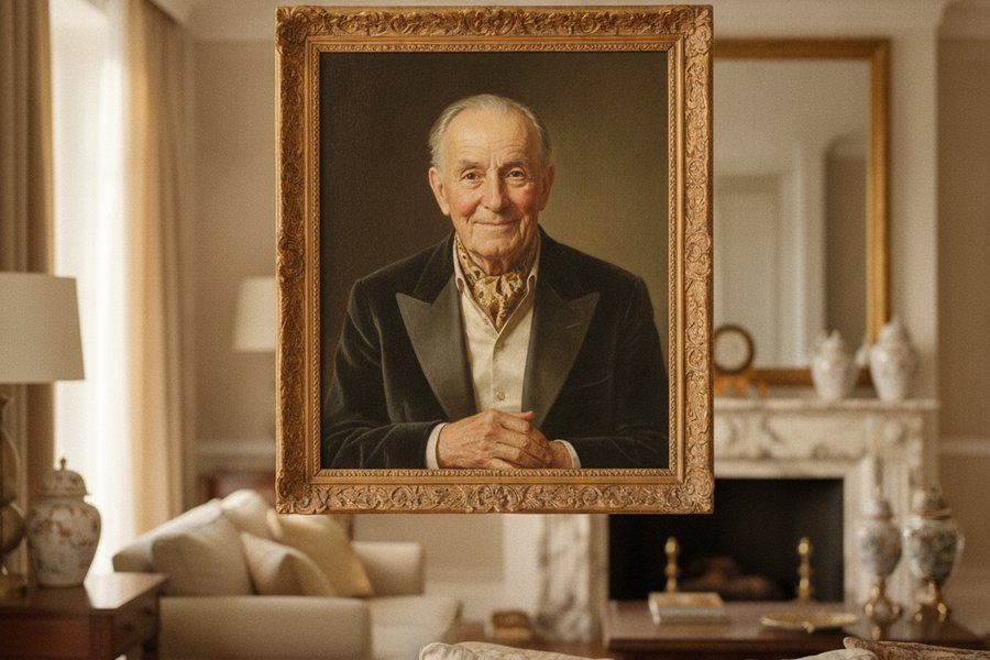 портрет на холсте на юбилей 65 лет подарок